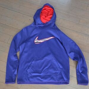 Nike Purple and Red Therma-Fit Hoodie